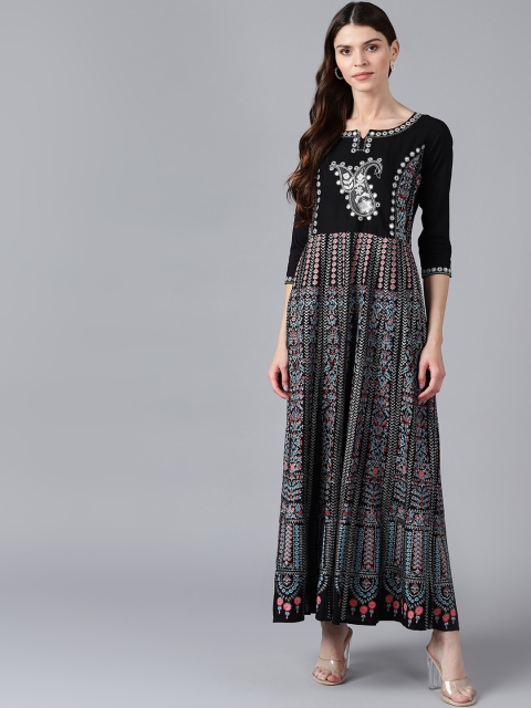 

Bani Women Women Black Printed Maxi Dress