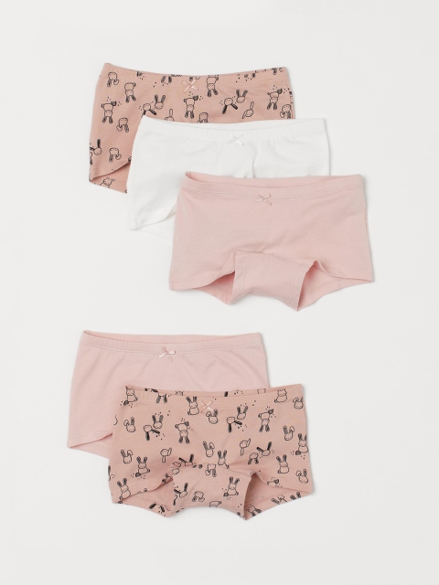 

H&M Girls 5-Pack Boxer Briefs 0688916086, White