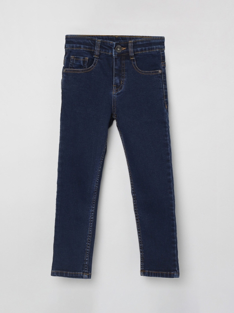 

max Boys Blue Slim Fit Mid-Rise Clean Look Jeans