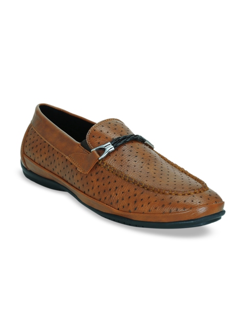 

Get Glamr Men Tan-Coloured Textured Loafers Casual Shoes