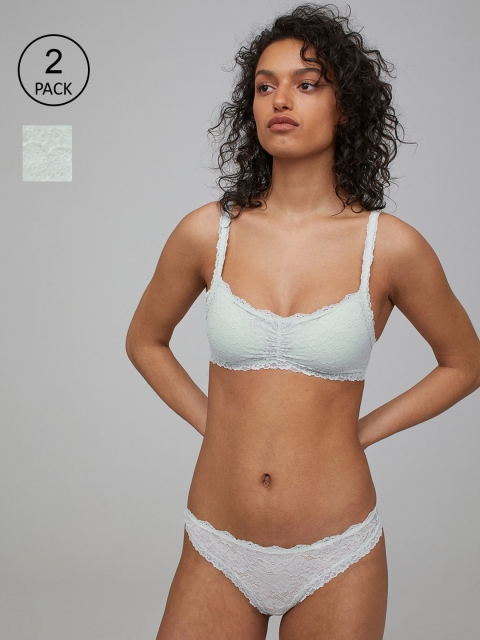 

H&M Women Light Blue 2-Pack Brazilian Briefs 0939880006