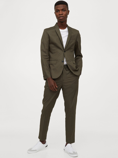 

H&M Men Green Slim Fit Cropped Joggers