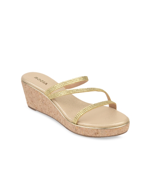 

Rocia Women Gold-Toned Embellished Wedges