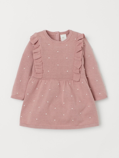 

H&M Girls Pink Fine-Knit Dress