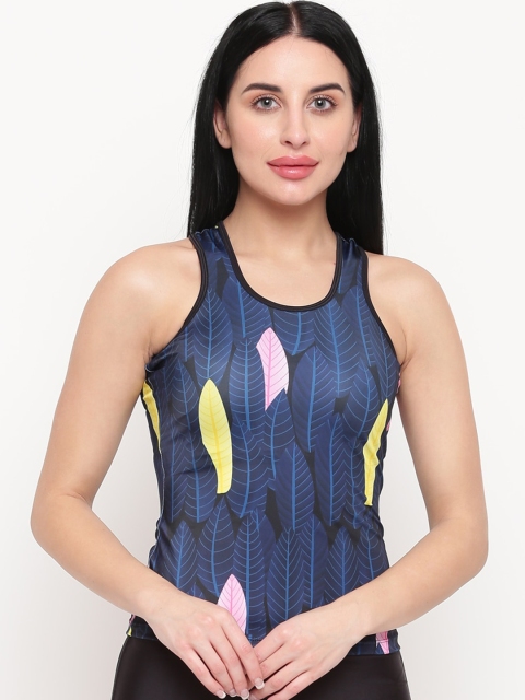 

iO Women Blue & Yellow Printed Takini Swim Set