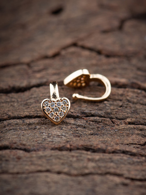 

Alankruthi Set Of 2 Gold-Plated White CZ & AD-Studded Nose Pins