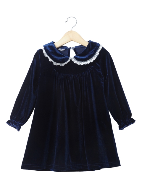 

Like A Boss Girls Navy Blue Solid A-Line Dress