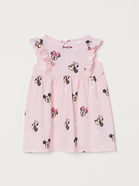 

H&M Girls Pink Printed Flounced Dress