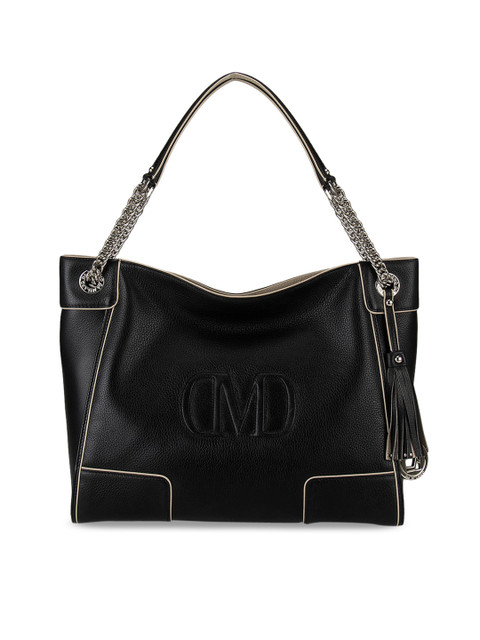 

Da Milano Black Solid Handheld Bag