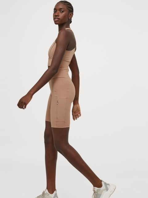 

H&M Women Beige Solid Cycling Shorts