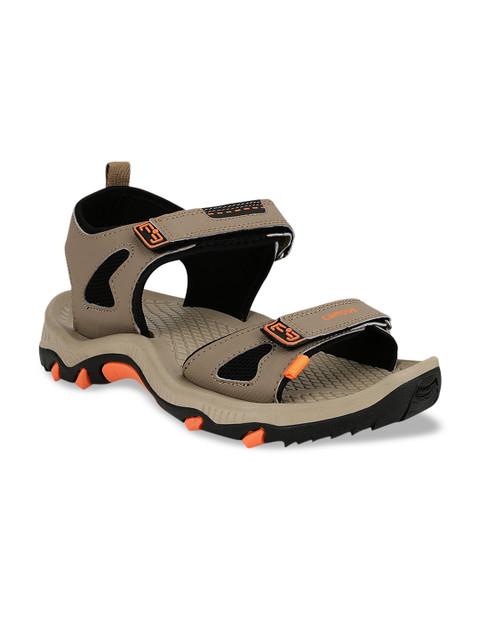 

Campus Men Beige Solid Sports Sandal