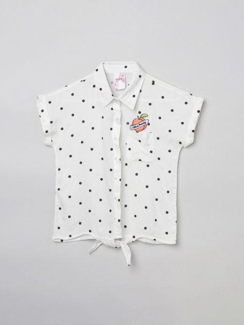 

max White Printed Regular Top