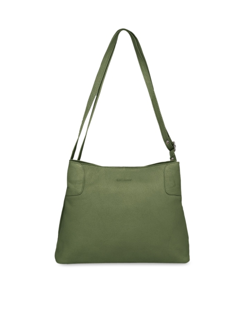 

WildHorn Green Solid Genuine Leather Shoulder Bag