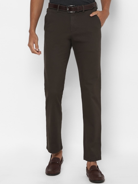 

Allen Solly Men Brown Regular Fit Solid Regular Trousers