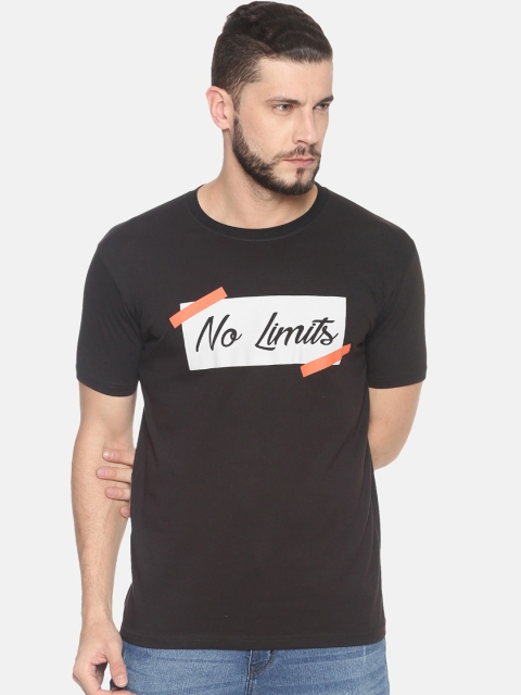 

HALTON HILLS Men Black & Grey Printed Round Neck T-shirt