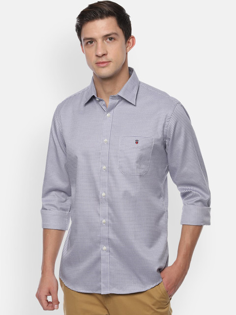 

Louis Philippe Sport Men Blue Solid Slim Fit Cotton Casual Shirt