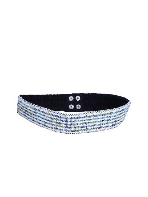 

Diwaah Women White & Blue Embellished Belt