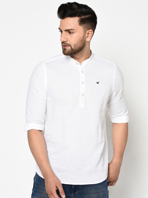 

Blackberrys Men White Cotton Regular Fit Solid Casual Shirt