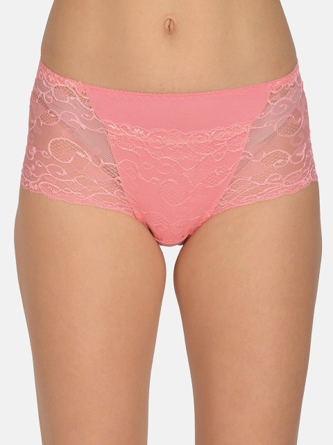 

mod & shy Women Pink Lace Hipster Briefs MU145