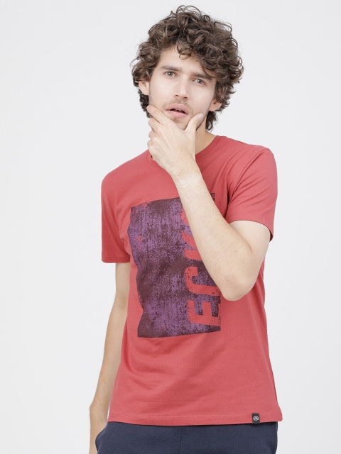 

Ecko Unltd Men Red Printed Pure Cotton Round Neck T-shirt