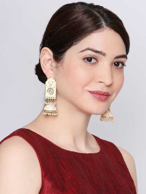 

OOMPH Gold-Toned Contemporary Jhumkas