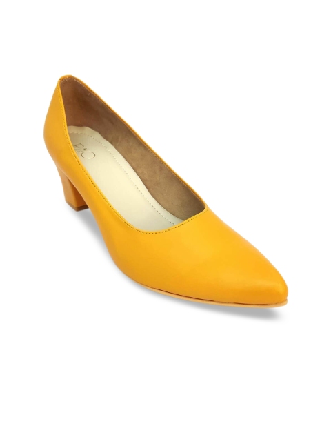 

PAIO Women Yellow Solid Pumps