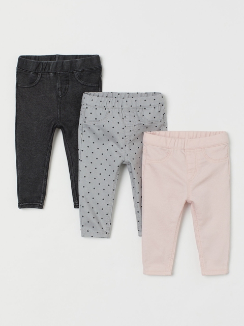 

H&M Kids Grey & Pink 3-pack jeggings