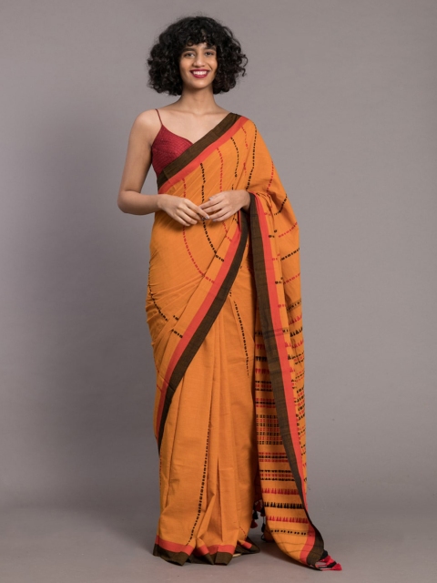 

Suta Mustard Woven Design Pure Cotton Handloom Saree