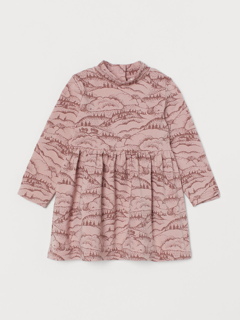 

H&M Girls Pink Patterned Jersey Dress