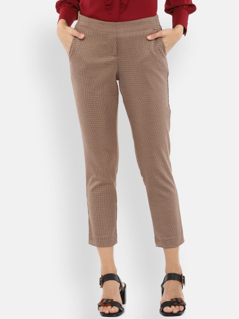 

Van Heusen Woman Beige Regular Fit Self Design Cigarette Trousers