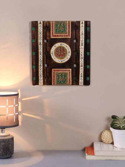 

Aapno Rajasthan Brown & Green Warli Art Wooden Wall Frame