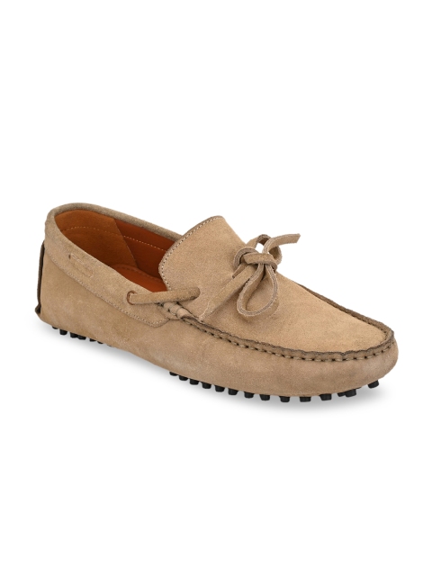 SHENCES Men Cream-Coloured Casual Loafers