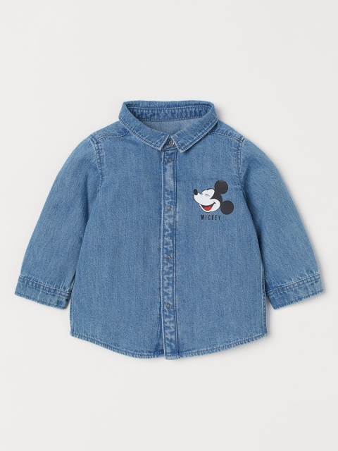 

H&M Boys Blue Printed Denim Shirt