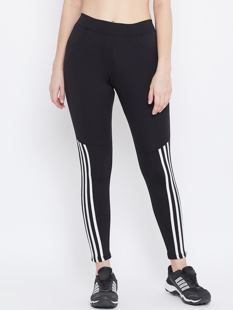

Baani Creations Women Black & White Striped Tights