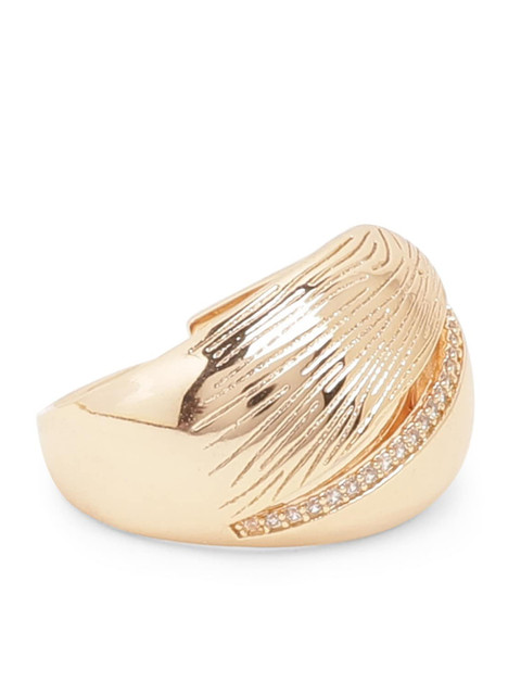 

shaze Gold-Toned & White CZ-Studded Jewellery Set