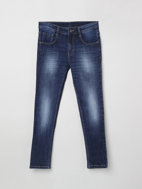 

max Boys Blue Slim Fit Mid-Rise Clean Look Stretchable Jeans