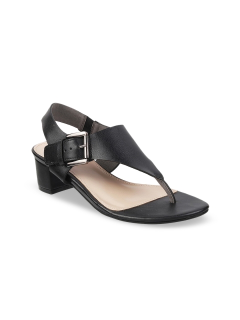 

Mochi Women Black Solid Sandals