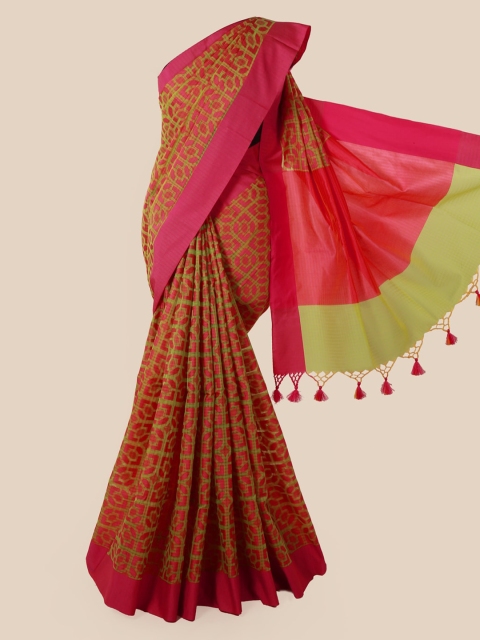 

Pothys Green Woven Design Supernet Saree