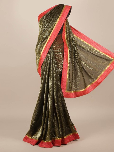 

Pothys Green Woven Design Jute Silk Saree