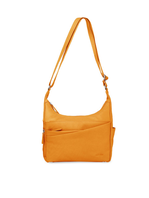 

WildHorn Yellow Textured Hobo Bag