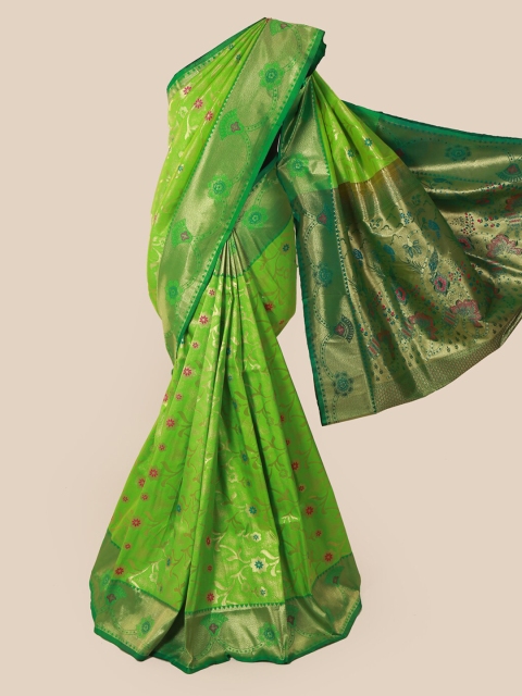 

Pothys Green Woven Design Art Silk Saree