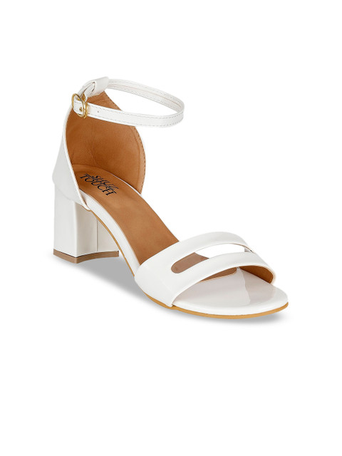 

SHUZ TOUCH Women White Solid Sandals