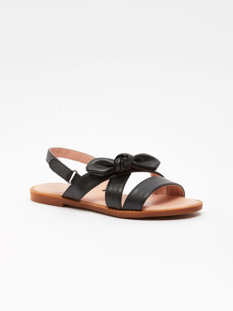 

shoexpress Girls Black Open Toe Flats