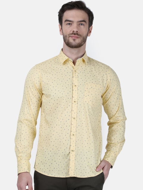

Monte Carlo Men Yellow & Blue Regular Fit Printed Casual Shirt