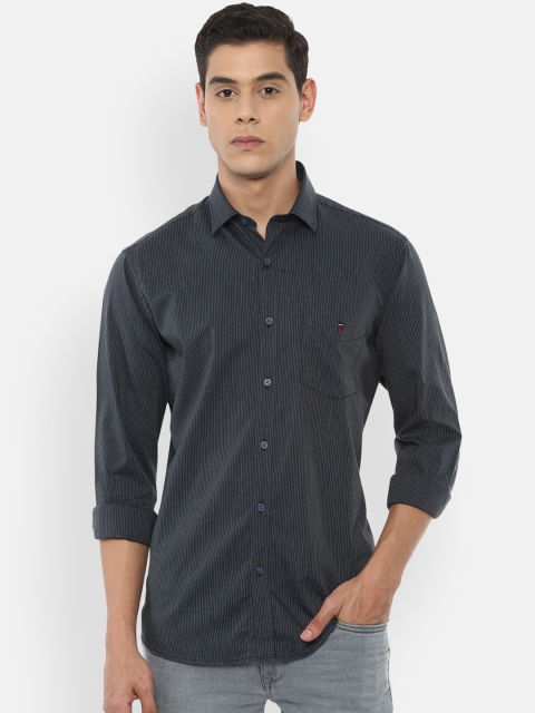 

Louis Philippe Sport Men Grey Slim Fit Striped Cotton Casual Shirt