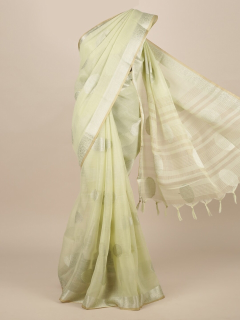 

Pothys Green Woven Design Jute Silk Saree