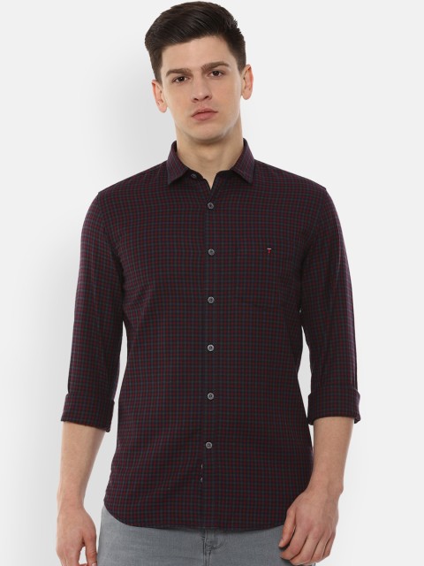 

Louis Philippe Sport Men Maroon Slim Fit Checked Casual Shirt