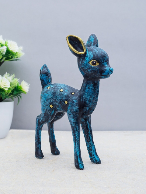 

Golden Peacock Multicoloured Polyresin Deer Showpiece, Multi