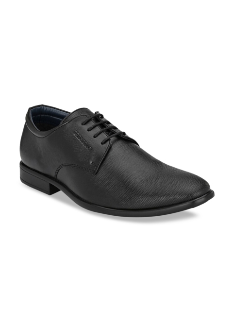 

Provogue Men Black Textured Formal Derbys