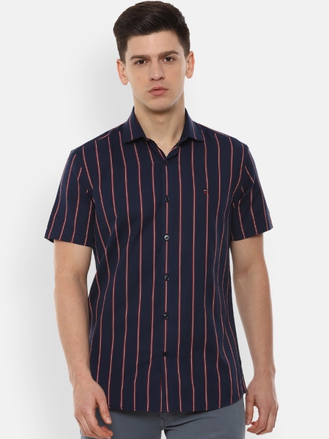 

Louis Philippe Sport Men Navy Blue Slim Fit Striped Casual Shirt